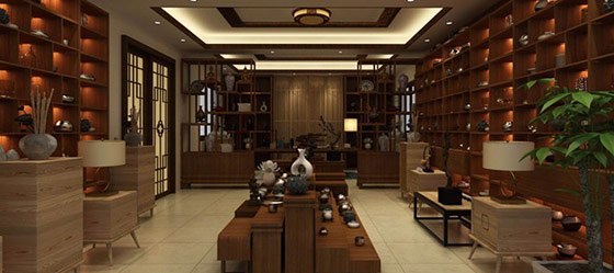中式瓷藝藝術(shù)展廳